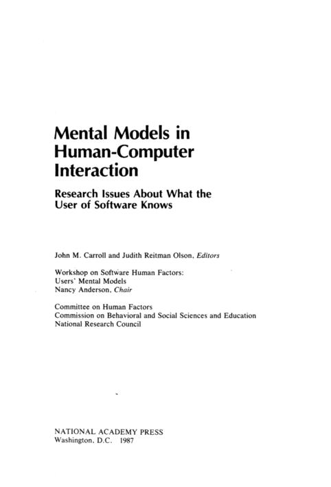 Free ebook: Mental Models in Human-Computer Interaction