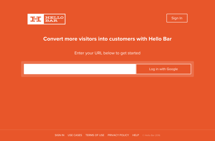 Hello Bar - Tool to get Website Feedback
