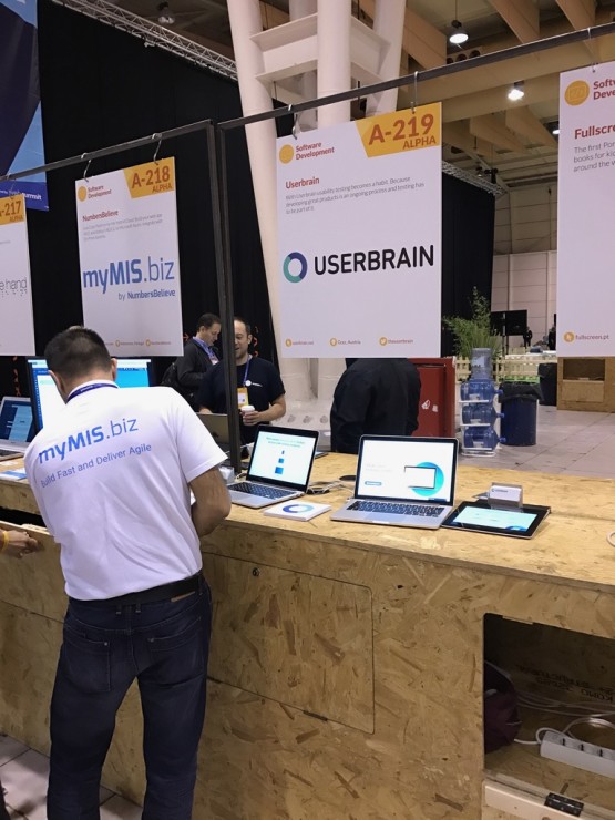 Userbrain booth at WebSummit 2016 in Lisbon